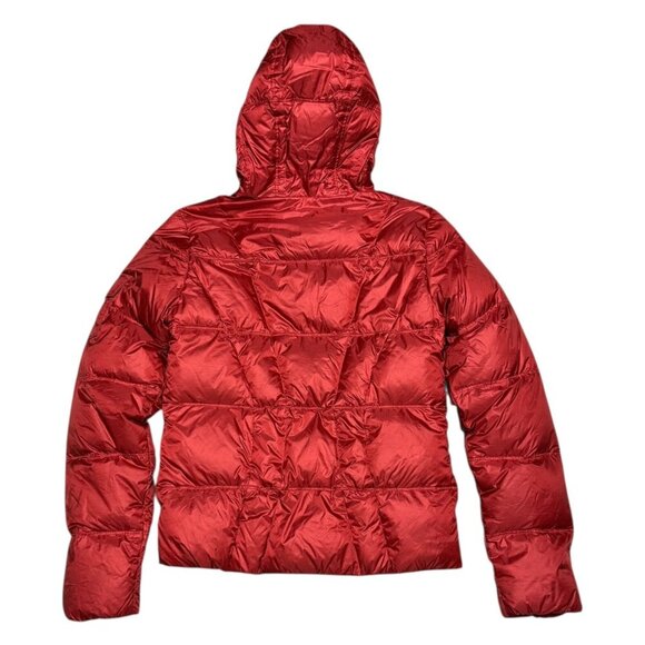 EDDIE BAUER Goose Down Designer Winter Puffer Parka Coat Jacket Womens Small - Picture 2 of 9
